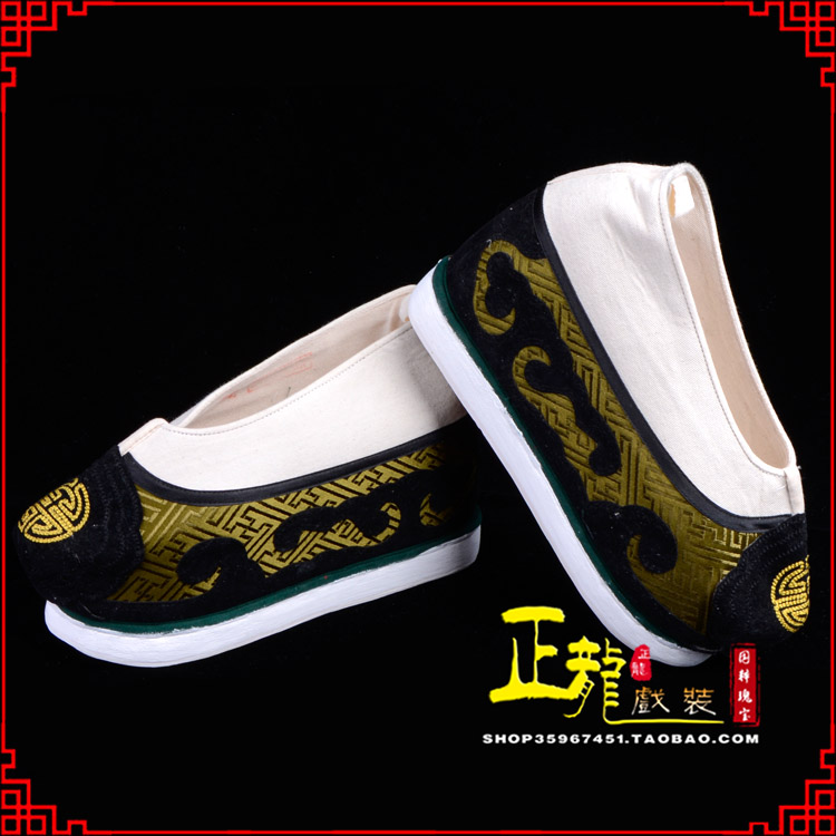 桥西戏鞋方口鞋老生鞋老旦鞋三义斋纸底内高福字履