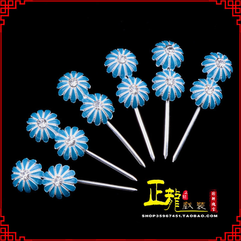 桥西头面泡子旦角化妆头饰 仿点绸泡子